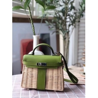 Luxury Hermes kelly picnic bag 9810 Green