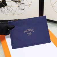Unique Style Hermes Cosmetic Bag H3700 Blue