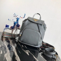 Best Price Prada original Leather backpack 1BZ035 grey