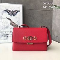 Crafted Discount Gucci GG Leather Shoulder Bag A576388 red