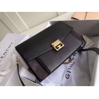 Newest GIVENCHY GV3 medium leather shoulder bag 9741 black