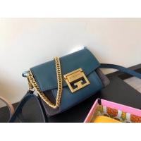 Unique Style GIVENCHY GV3 leather and suede mini shoulder bag 1116 blue