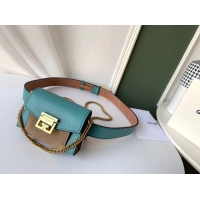 Discount GIVENCHY GV3 leather and suede mini bumbag 1127 blue