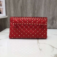 Luxury VALENTINO leather clutch 0125 red