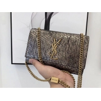 Unique Style SAINT LAURENT Kate Snake Leather croc-embossed Shoulder Bag 474366 Gold