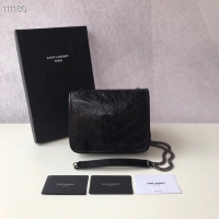 New Style SAINT LAURENT Niki Mini leather shoulder bag 03743 black