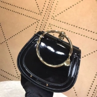Pretty Style CHLOE Small Nile patent leather bracelet bag 3E1302 black