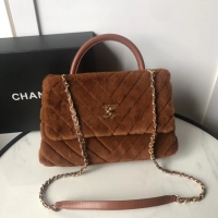 Good Taste Chanel flap bag with top handle A92991 Camel