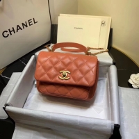 Buy Cheap Chanel flap bag Grained Calfskin & Gold-Tone Metal AS1155 orange