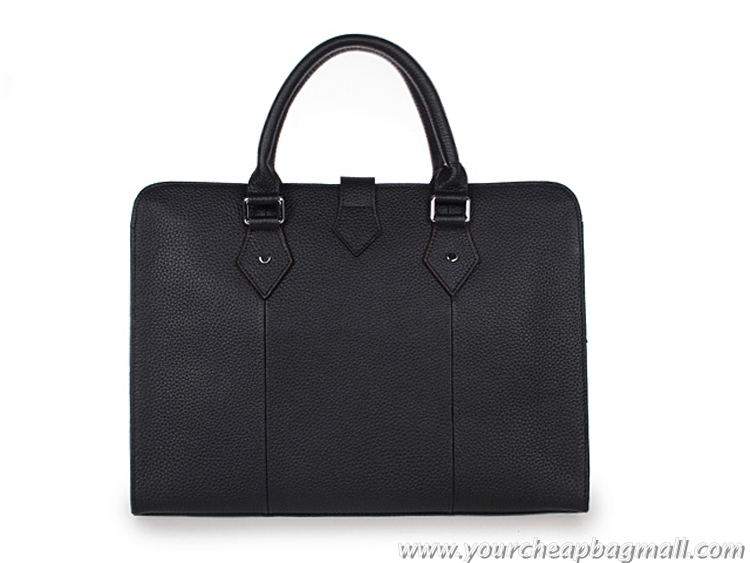 Particularly Recommended Hermes Mens Briefcase Calf Leather 3308 Black
