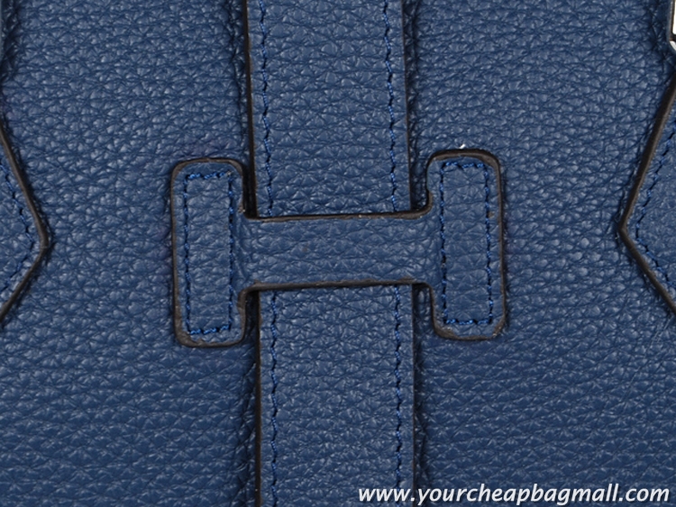 Discount Hermes Mens Briefcase Calf Leather 3308 RoyalBlue