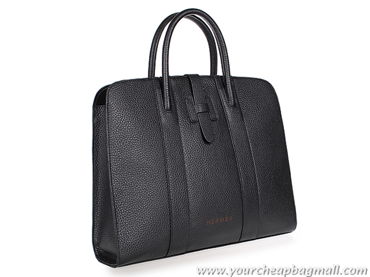 Cheapest Hermes Mens Briefcase Calf Leather 9396-5 Black