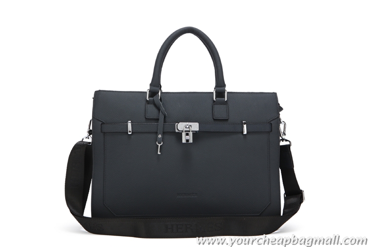 Hot Sell Hermes Mens Briefcase Calf Leather 52232-1 Black