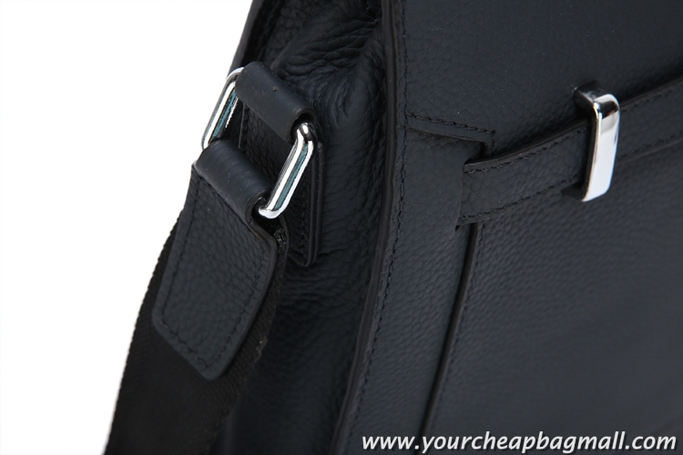 Fashion Hermes Mens Messenger Bags Calf Leather 52232-4 Black