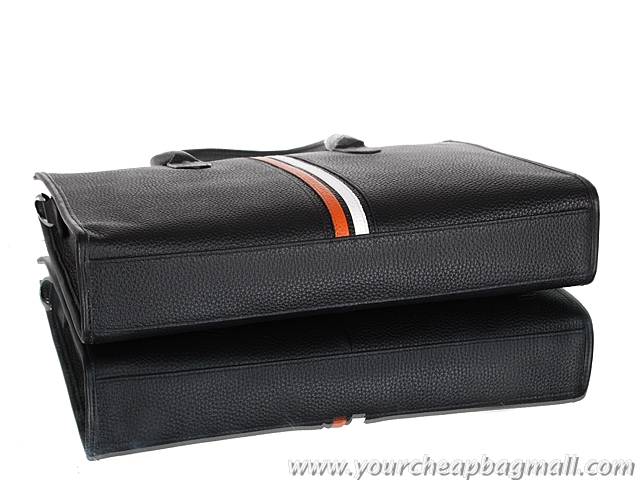 Best Grade Hermes Mens Briefcase Calf Leather 95518 Black