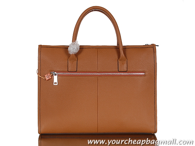 Durable Cheap Hermes Mens Briefcase Calf Leather 95518 Camel