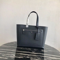 Wholesale Imitation Prada Embleme Saffiano leather bag 2VE015 dark blue