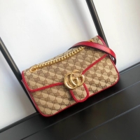 Chic Duplicate Gucci GG Marmont small shoulder bag 443497 red