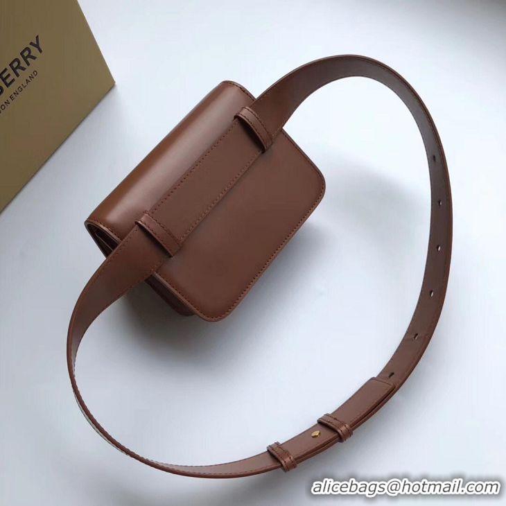 New Style BurBerry Original Leather Thomas Belt Bag BU55699 Brown