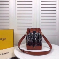 New Design Fendi MON TRESOR leather bag 8BT298A black