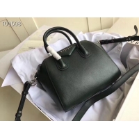 OUTLETS Givenchy Grained Calfskin Small Antigona Bag BB0511 Blackish green