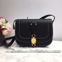 Famous Brand VALENTINO Origianl Leather Bag 0705 Black