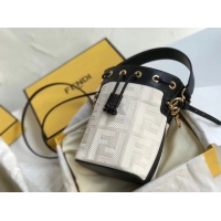 Discount FENDI MON TRESOR Mini bag in beige canvas 8BS010
