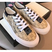 Grade Design Gucci GG Label Canvas Platform Sneakers G71609 Khaki 