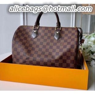 Classic Faux Louis Vuitton Damier Ebene Canvas Speedy 30 Top Handle Bag N41364 2020