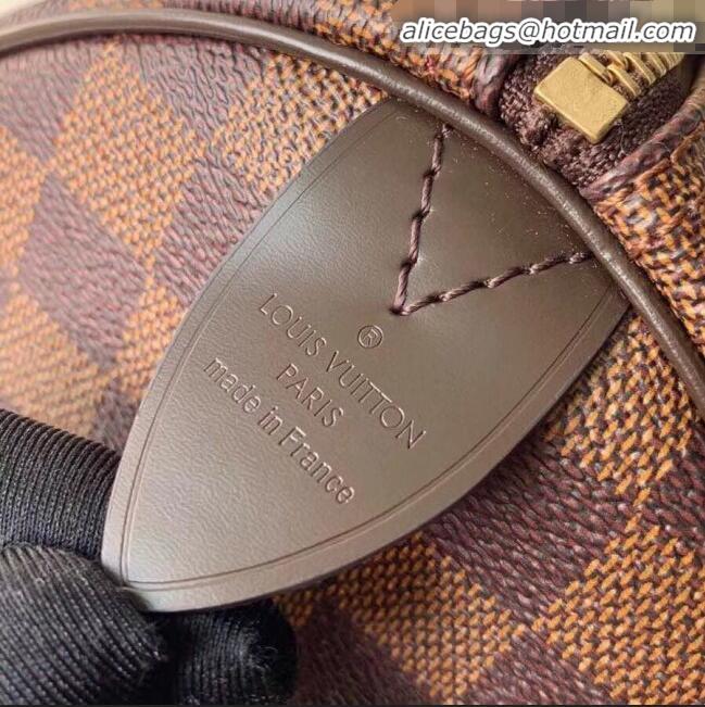 Classic Faux Louis Vuitton Damier Ebene Canvas Speedy 30 Top Handle Bag N41364 2020