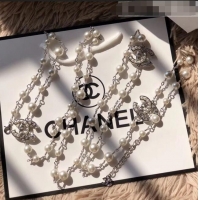 Good Quality Chanel CC Pearl Chain Belt 10320 Silver