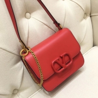 Good Looking VALENTINO VLOCK Origianl leather shoulder bag 0906 red