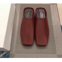 Good Product Celine Soft Moccasin Babouche in Nappa Lambskin C10901 Burgundy