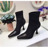 Super Quality Celine Madame Ankle Boot in Calfskin and Gros Grain Stretch C42414 Black
