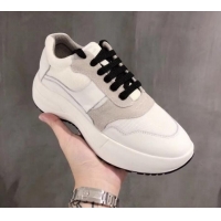 Good Quality Celine Delivery Running Sneaker in Calfskin,Suede and Technical Fabrics C82205 White