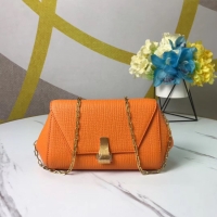 Crafted Bottega Veneta Original Leather Mini Chain Bag BV6700 Orange