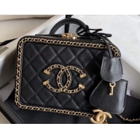 Top Quality Chanel Chain CC Filigree Small Vanity Case Bag AS1785 Black 2020