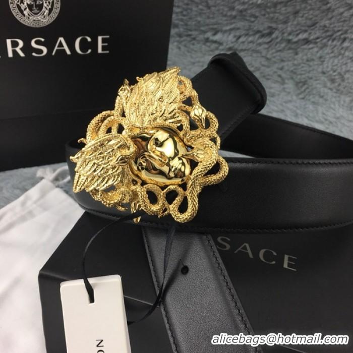 Top Quality Versace Palazzo Belt With Medusa V1208 Black/Gold