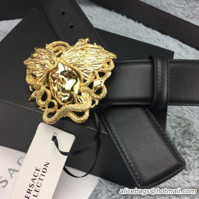 Top Quality Versace Palazzo Belt With Medusa V1208 Black/Gold