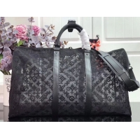 New Product Louis Vuitton Keepall Triangle Bandouliere 50 M45048 Black