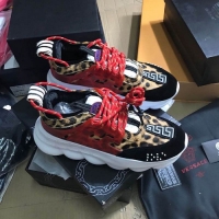 Cheap Price Versace Chain Reaction Sneakers V5805 Leopard