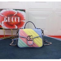 New Fashion Gucci GG Marmont mini top handle bag 547260 Multicolored