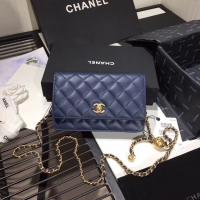 New Product Chanel Original Small classic Sheepskin flap bag AS33814 blue