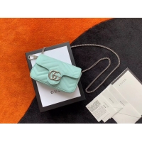 Good Product Gucci GG Marmont super mini bag 476433 Pastel green