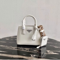Best Product Prada Saffiano leather mini-bag 1BA296 White