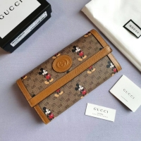 Well Crafted Gucci Disney x continental wallet 602530 brown