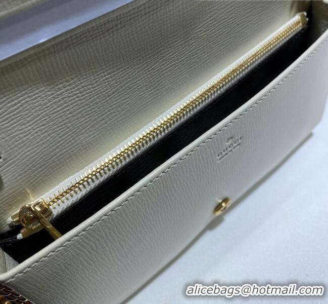 Best Price Gucci Horsebit 1955 GG Canvas Wallet with Chain WOC ‎621892 White 2020