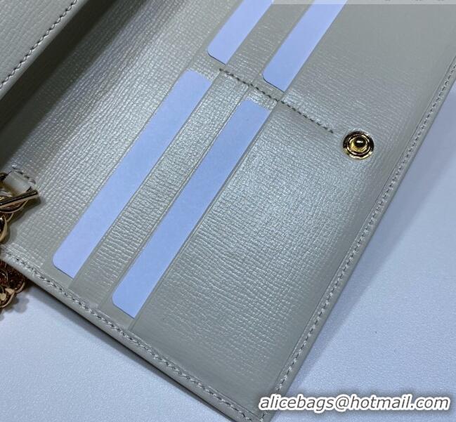 Best Price Gucci Horsebit 1955 GG Canvas Wallet with Chain WOC ‎621892 White 2020