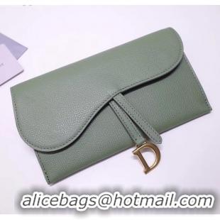 Top Quality Dior Calfskin Saddle Clutch with Chain CD2101 Jade 2019