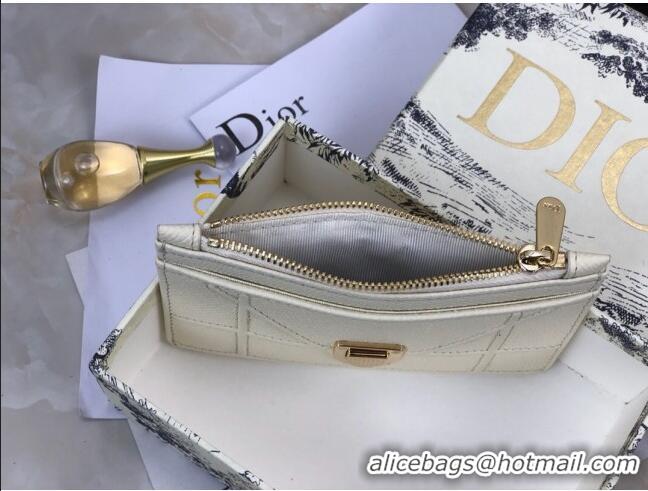 Buy Cheap Dior Diorama Calfskin Coin Purse Wallet CD2001 White 2019